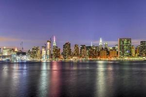 New York City skyline view from Gantry Park, Long Island City, Queens. photo