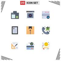 Stock Vector Icon Pack of 9 Line Signs and Symbols for logistic reader web hands server Editable Vector Design Elements