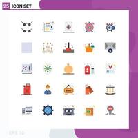 25 Creative Icons Modern Signs and Symbols of chronometer sound development off clock Editable Vector Design Elements