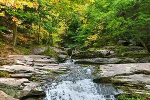 Kaaterskill Falls and Fall Foliage in The Catskill Mountains in upstate New York. photo