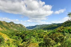 El Nicho Waterfalls in Cuba. El Nicho is located inside the Gran Parque Natural Topes de Collantes, a forested park that extends across the Sierra Escambray mountain range in central Cuba. photo