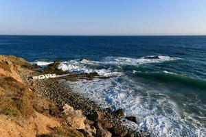 Panoramic view along the Pacific Coast Highway in Malibu, California. photo