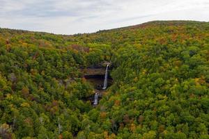 Kaaterskill Falls and Fall Foliage in The Catskill Mountains in upstate New York. photo