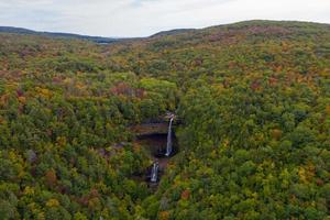 Kaaterskill Falls and Fall Foliage in The Catskill Mountains in upstate New York. photo