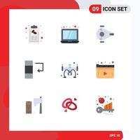 Set of 9 Modern UI Icons Symbols Signs for hobby swap cruiser data spacecraft Editable Vector Design Elements