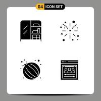 Solid Glyph Pack of Universal Symbols of furniture organization page canada food web developers Editable Vector Design Elements