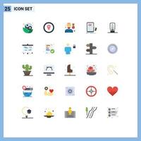 Modern Set of 25 Flat Colors and symbols such as lantern seminar driver webinar forum Editable Vector Design Elements