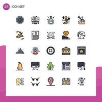 25 iconos creativos signos y símbolos modernos de agricultura agricultura química planta dinero elementos de diseño vectorial editables vector