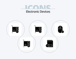 Devices Glyph Icon Pack 5 Icon Design. hardware. devices. hardware. hardware. connected vector