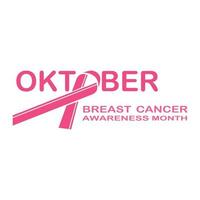 Breast Cancer Awareness Ribbon Vector illustration