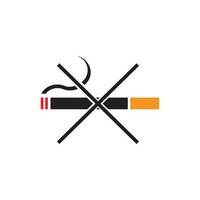 No Smoking Icon Vector Logo Template Illustration Design