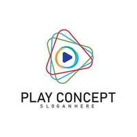 Colorful Play logo design concept. Play logo template vector. Icon Symbol vector