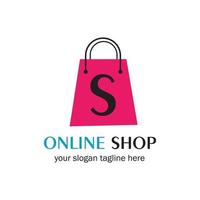 online shop logo vector icon illustration template design