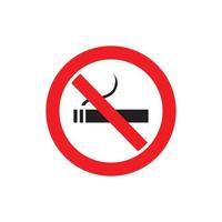 No Smoking Icon Vector Logo Template Illustration Design