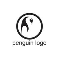 logotipo de animal pingüino vector