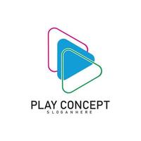 Colorful Play logo design concept. Play logo template vector. Icon Symbol vector