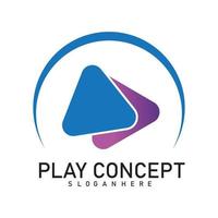 Colorful Play logo design concept. Play logo template vector. Icon Symbol vector