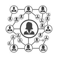 People Network and social icon design template vector