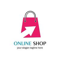 online shop logo vector icon illustration template design