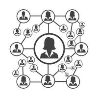 People Network and social icon design template vector