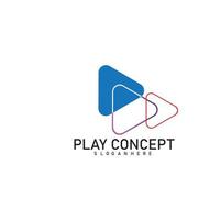 Colorful Play logo design concept. Play logo template vector. Icon Symbol vector