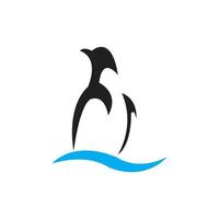 penguin animal logo vector