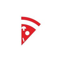 plantilla de logotipo de pizza. diseño de vectores de comida rápida. ilustración de productos de panadería