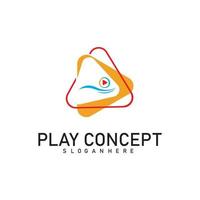 Colorful Play logo design concept. Play logo template vector. Icon Symbol vector