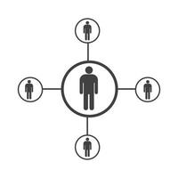 People Network and social icon design template vector