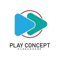 Colorful Play logo design concept. Play logo template vector. Icon Symbol vector