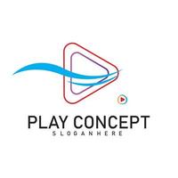 Colorful Play logo design concept. Play logo template vector. Icon Symbol vector