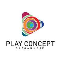 Colorful Play logo design concept. Play logo template vector. Icon Symbol vector