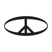 peace symbol icon vector friendship illustration design template