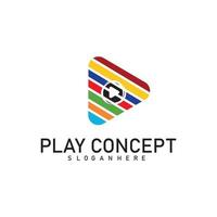 Colorful Play logo design concept. Play logo template vector. Icon Symbol vector