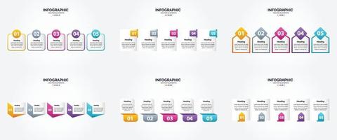 ilustración vectorial infografía conjunto de diseño plano para folleto publicitario y revista vector