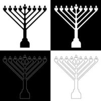 Hanukkah candles drawing vector for websites, printing and others