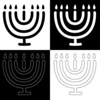 vector de dibujo de velas de hanukkah para sitios web, impresión y otros