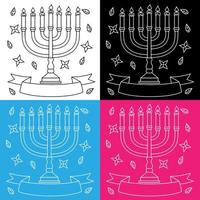 Hanukkah candles drawing vector for websites, printing and others