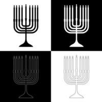 Hanukkah candles drawing vector for websites, printing and others