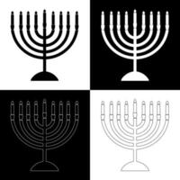 vector de dibujo de velas de hanukkah para sitios web, impresión y otros