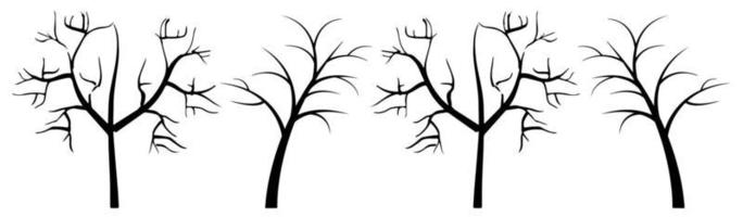 Bare tree Silhouette art vector design plant bare shape for websites, printing and others.