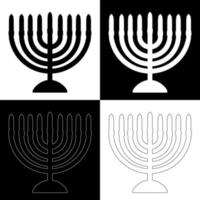 vector de dibujo de velas de hanukkah para sitios web, impresión y otros