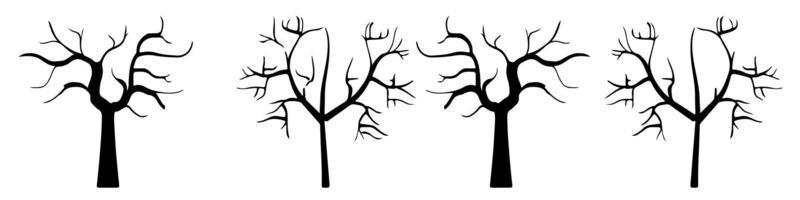 Bare tree Silhouette art vector design plant bare shape for websites, printing and others.