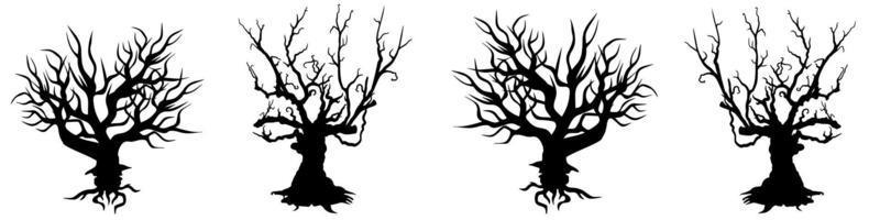 Bare tree Silhouette art vector design plant bare shape for websites, printing and others.