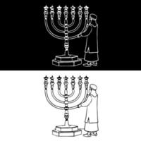 vector de dibujo de velas de hanukkah para sitios web, impresión y otros