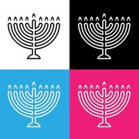 vector de dibujo de velas de hanukkah para sitios web, impresión y otros