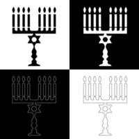 Hanukkah candles drawing vector for websites, printing and others