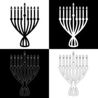 Hanukkah candles drawing vector for websites, printing and others