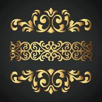 Luxury creative and beautiful ornament vector designs on colorful background