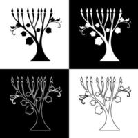 vector de dibujo de velas de hanukkah para sitios web, impresión y otros